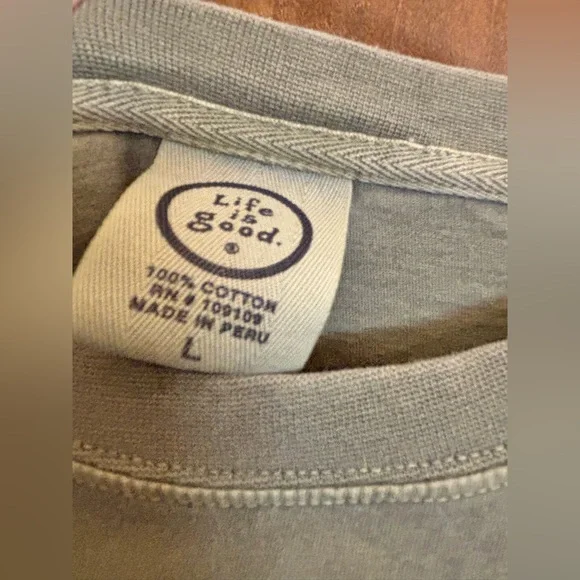 Life is Good Guitar theme t shirt men size large - Picture 2 of 5